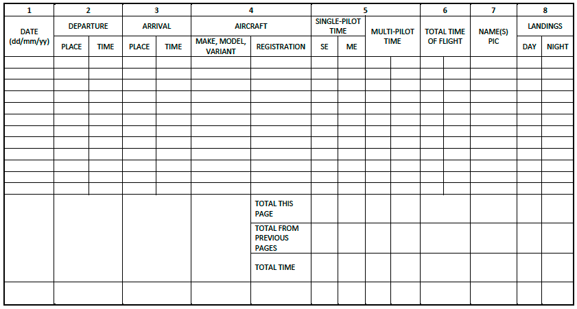 PILOT LOGBOOK