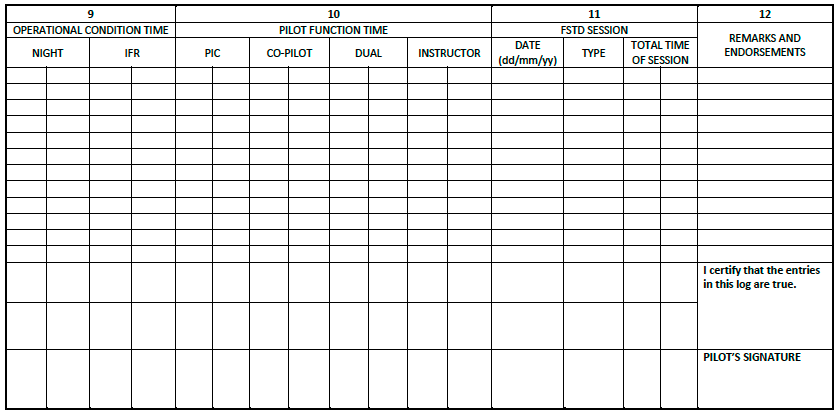 PILOT LOGBOOK