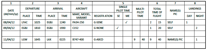 PILOT LOGBOOK