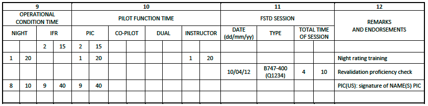 PILOT LOGBOOK